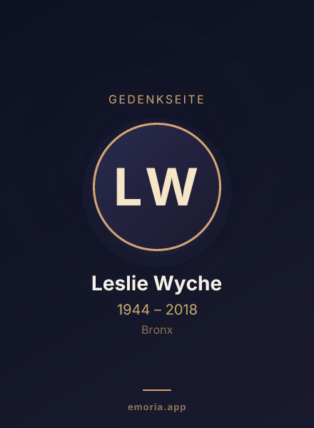 Gedenkportrait von Leslie Wyche