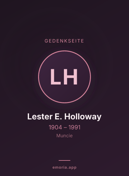 Gedenkportrait von Lester E. Holloway