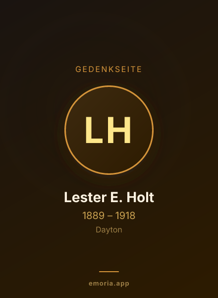 Gedenkportrait von Lester E. Holt