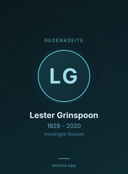 Gedenkportrait von Lester Grinspoon