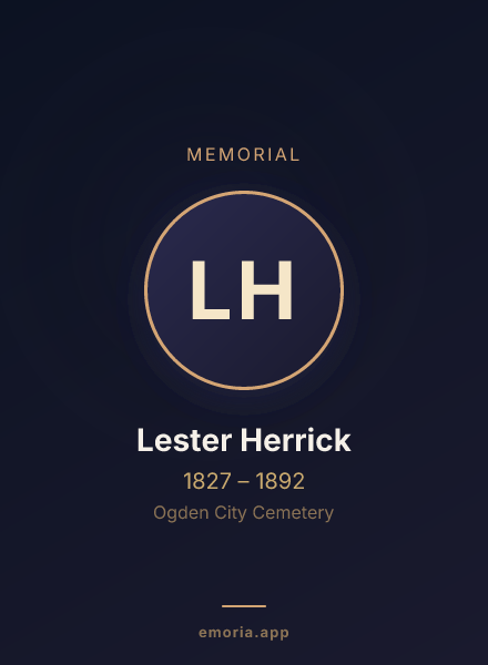 Memorial portrait of Lester Herrick