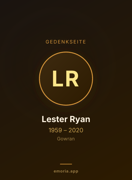 Gedenkportrait von Lester Ryan