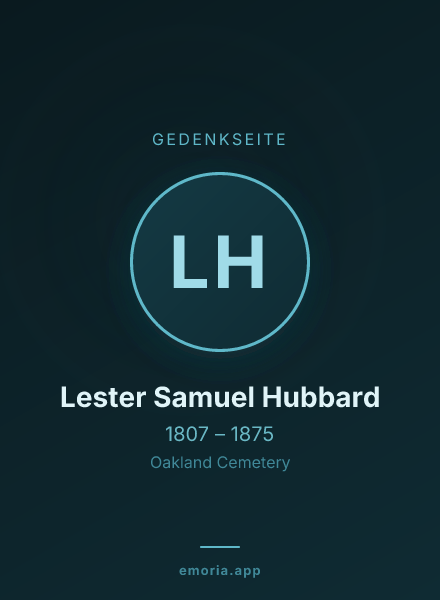 Gedenkportrait von Lester Samuel Hubbard