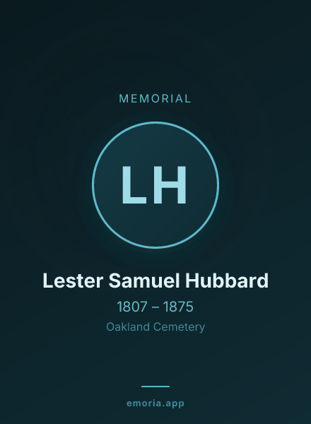 Memorial portrait of Lester Samuel Hubbard