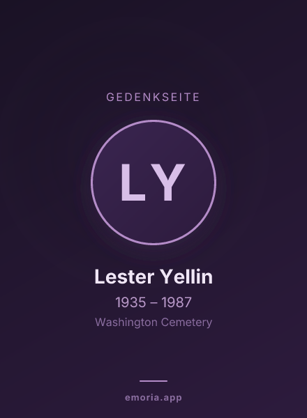 Gedenkportrait von Lester Yellin