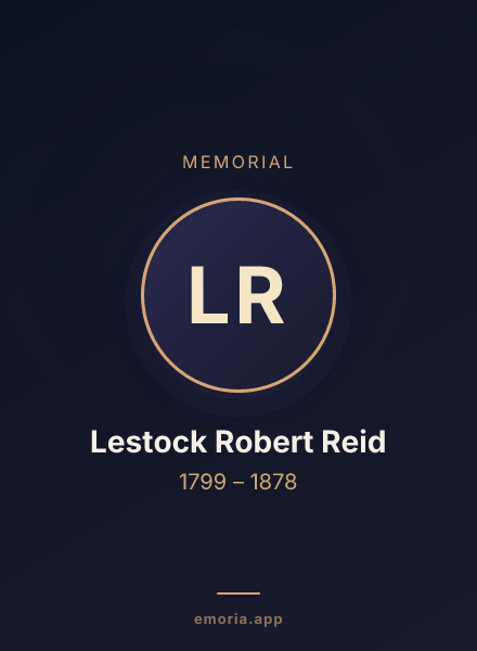 Memorial portrait of Lestock Robert Reid