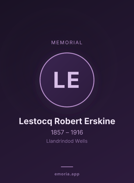 Memorial portrait of Lestocq Robert Erskine