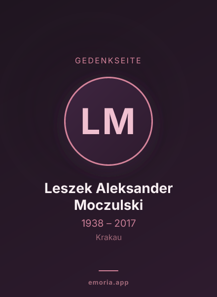 Gedenkportrait von Leszek Aleksander Moczulski
