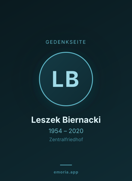 Gedenkportrait von Leszek Biernacki