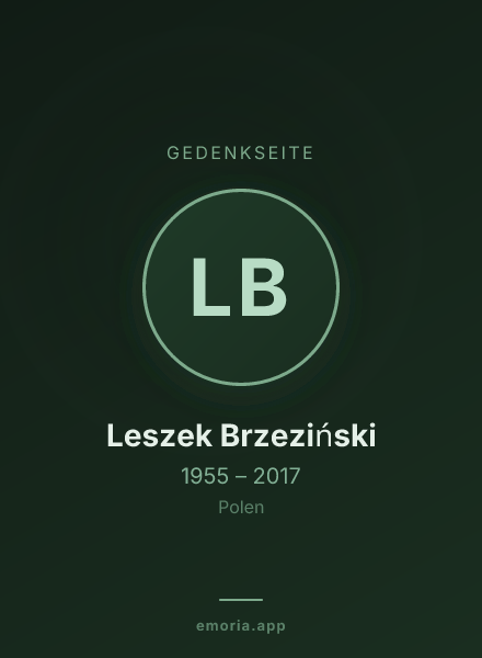 Gedenkportrait von Leszek Brzeziński