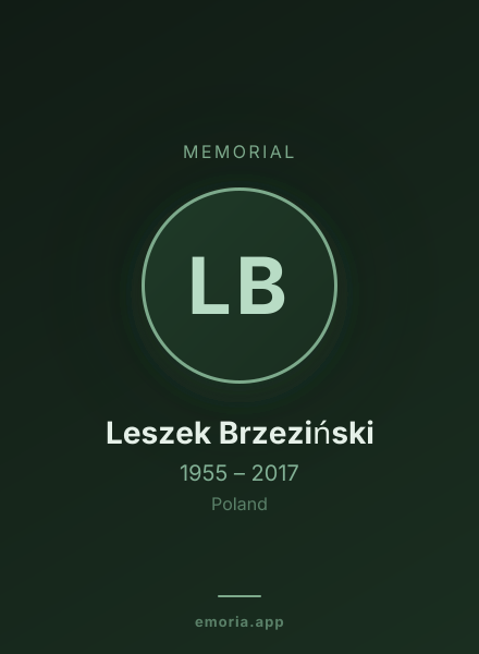 Memorial portrait of Leszek Brzeziński