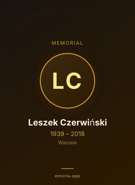 Memorial portrait of Leszek Czerwiński
