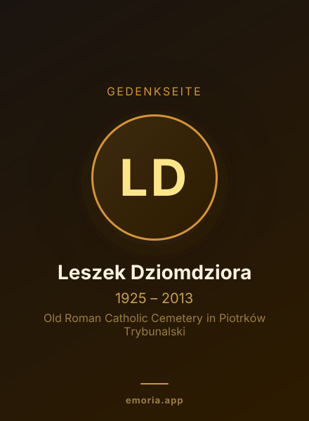 Gedenkportrait von Leszek Dziomdziora