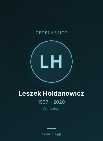 Gedenkportrait von Leszek Hołdanowicz