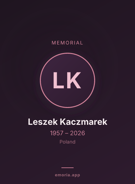 Memorial portrait of Leszek Kaczmarek