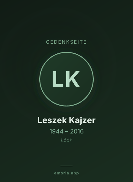 Gedenkportrait von Leszek Kajzer