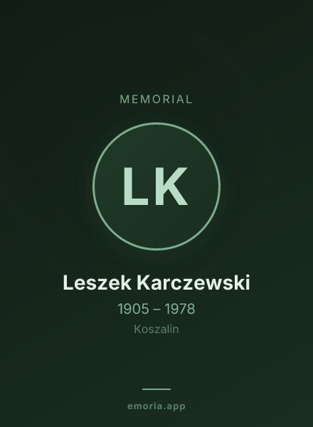 Memorial portrait of Leszek Karczewski