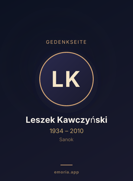 Gedenkportrait von Leszek Kawczyński