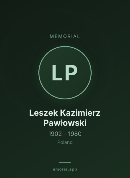 Memorial portrait of Leszek Kazimierz Pawłowski