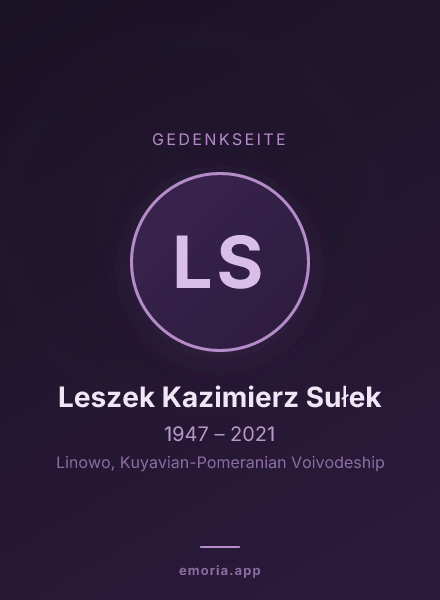 Gedenkportrait von Leszek Kazimierz Sułek