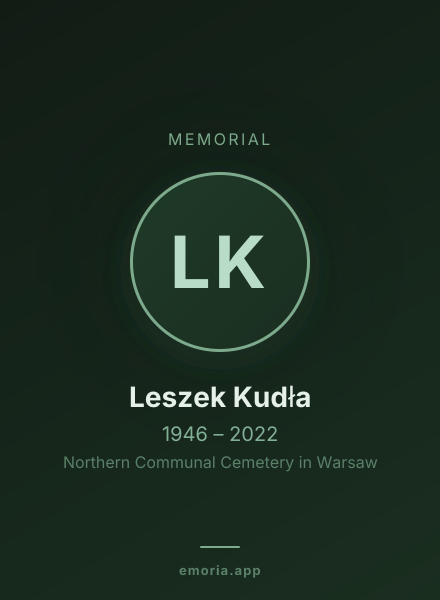 Memorial portrait of Leszek Kudła