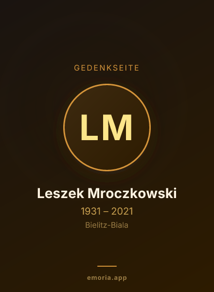 Gedenkportrait von Leszek Mroczkowski
