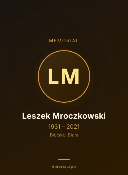 Memorial portrait of Leszek Mroczkowski