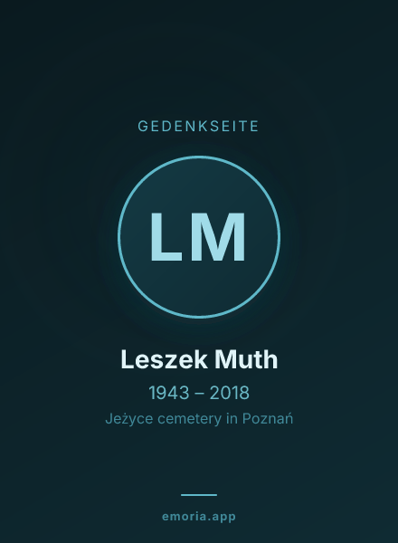 Gedenkportrait von Leszek Muth