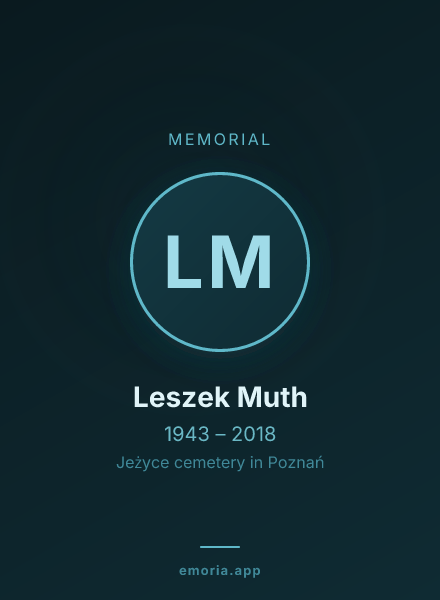 Memorial portrait of Leszek Muth