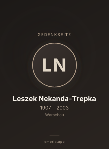 Gedenkportrait von Leszek Nekanda-Trepka