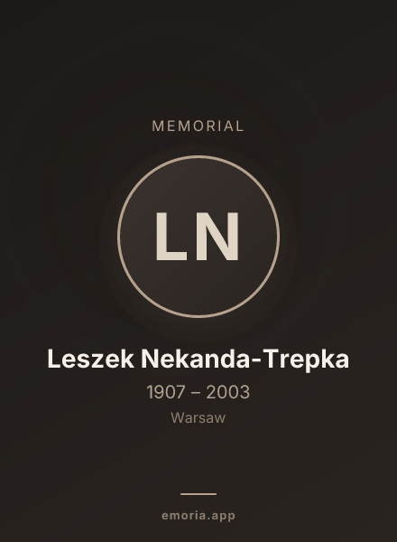 Memorial portrait of Leszek Nekanda-Trepka