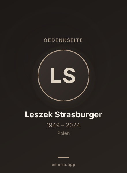 Gedenkportrait von Leszek Strasburger