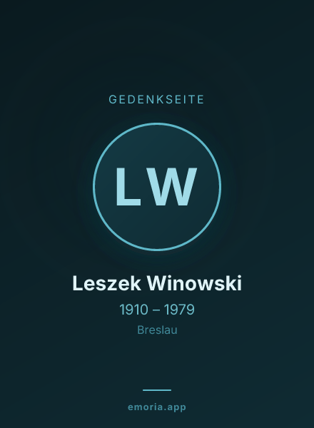 Gedenkportrait von Leszek Winowski