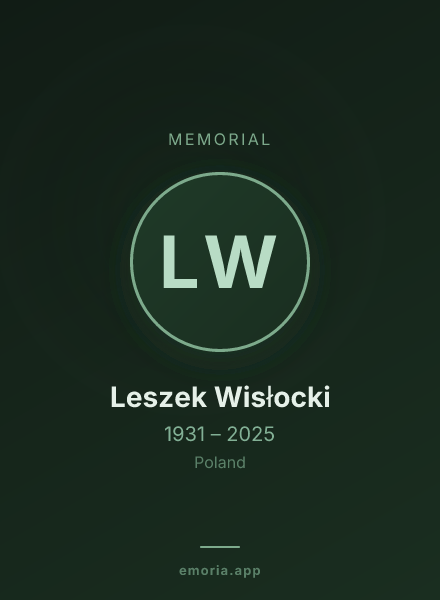 Memorial portrait of Leszek Wisłocki
