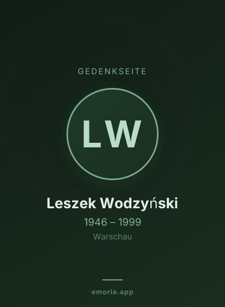 Gedenkportrait von Leszek Wodzyński