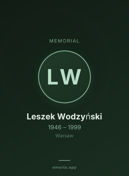 Memorial portrait of Leszek Wodzyński