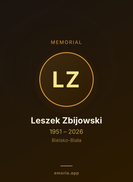 Memorial portrait of Leszek Zbijowski