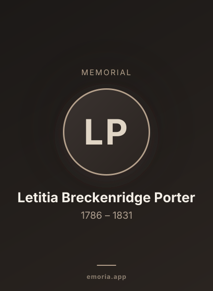 Memorial portrait of Letitia Breckenridge Porter