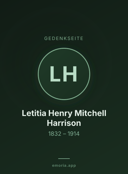 Gedenkportrait von Letitia Henry Mitchell Harrison