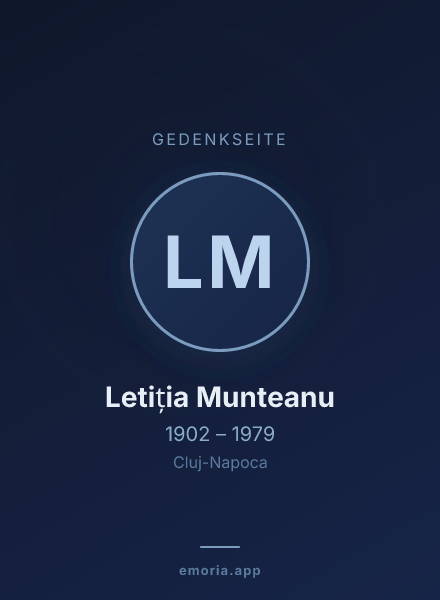Gedenkportrait von Letiția Munteanu