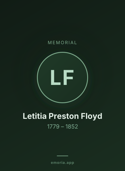 Memorial portrait of Letitia Preston Floyd