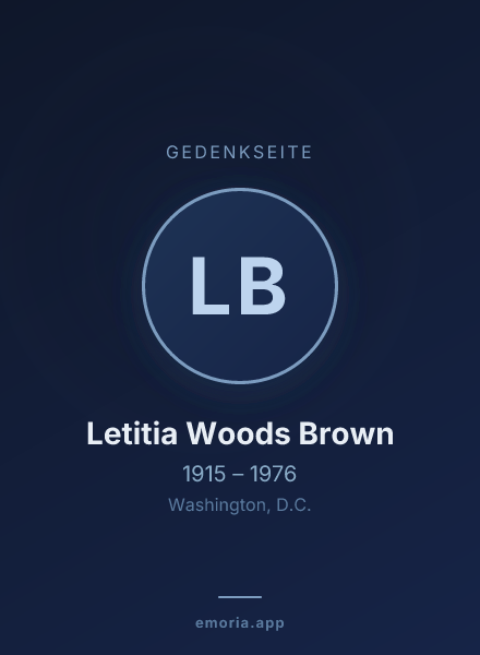 Gedenkportrait von Letitia Woods Brown