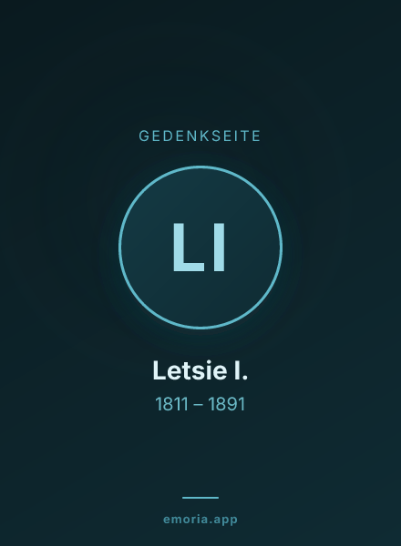 Gedenkportrait von Letsie I.