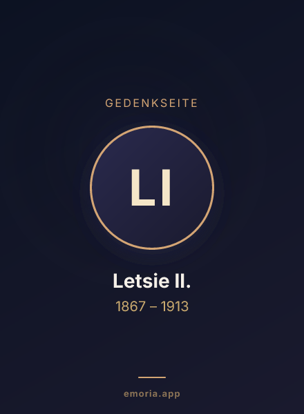 Gedenkportrait von Letsie II.