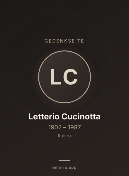 Gedenkportrait von Letterio Cucinotta