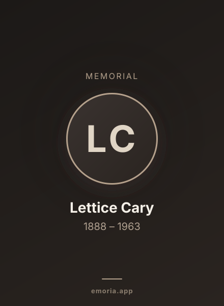 Memorial portrait of Lettice Cary