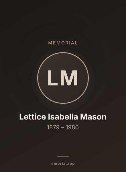 Memorial portrait of Lettice Isabella Mason