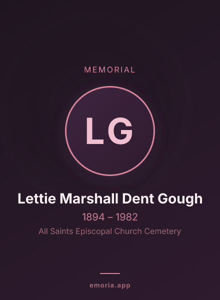 Memorial portrait of Lettie Marshall Dent Gough