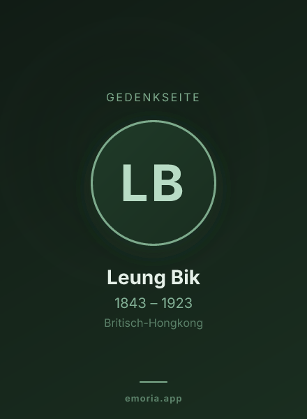 Gedenkportrait von Leung Bik