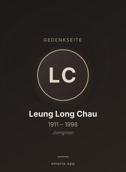 Gedenkportrait von Leung Long Chau